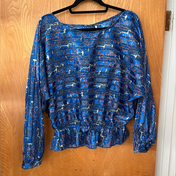 Free People Tops - Free People floral sheer doman style blouse M